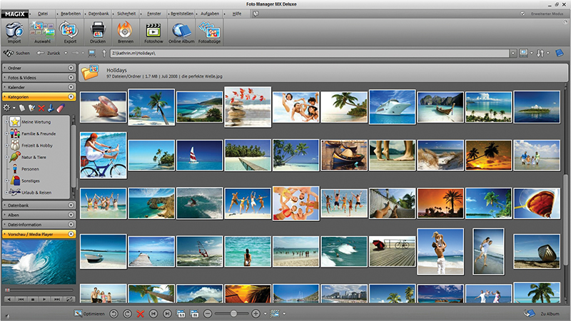 Screenshot vom Programm: MAGIX Foto Manager deluxe