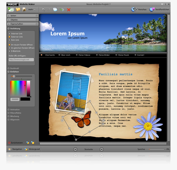 MAGIX Website Maker screenshot MAGIX Website Maker screenshot