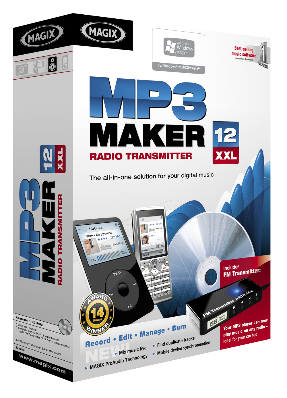 MAGIX MP3 Maker 12 XXL Radio Transmitter