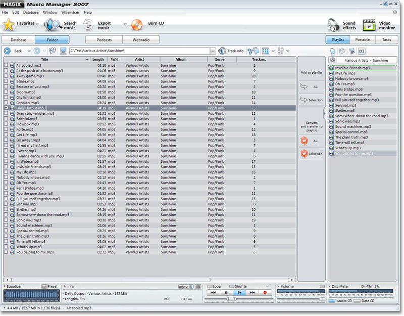 MAGIX Music Manager screen shot